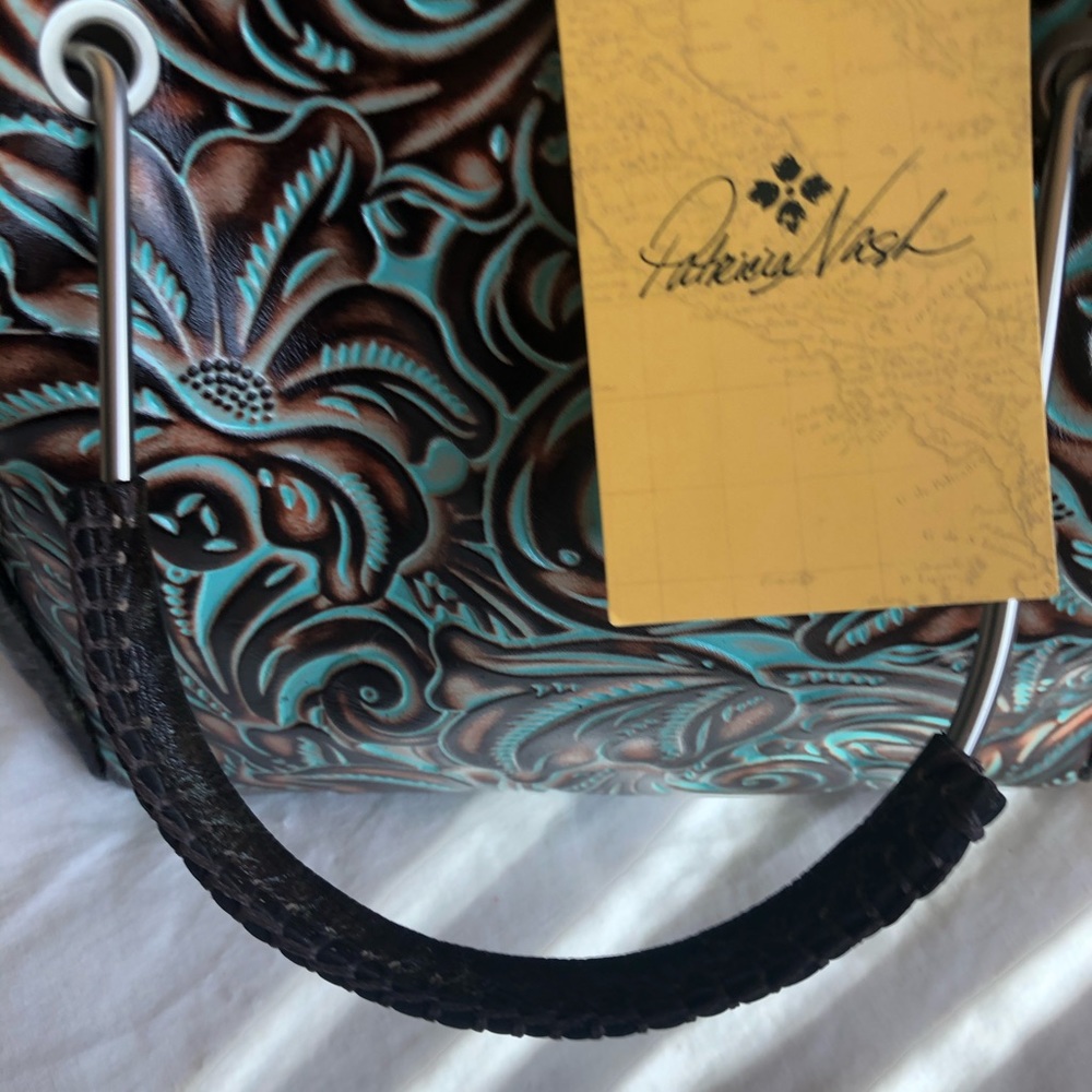 NWT Patricia Nash Priola in Tooled Turquoise